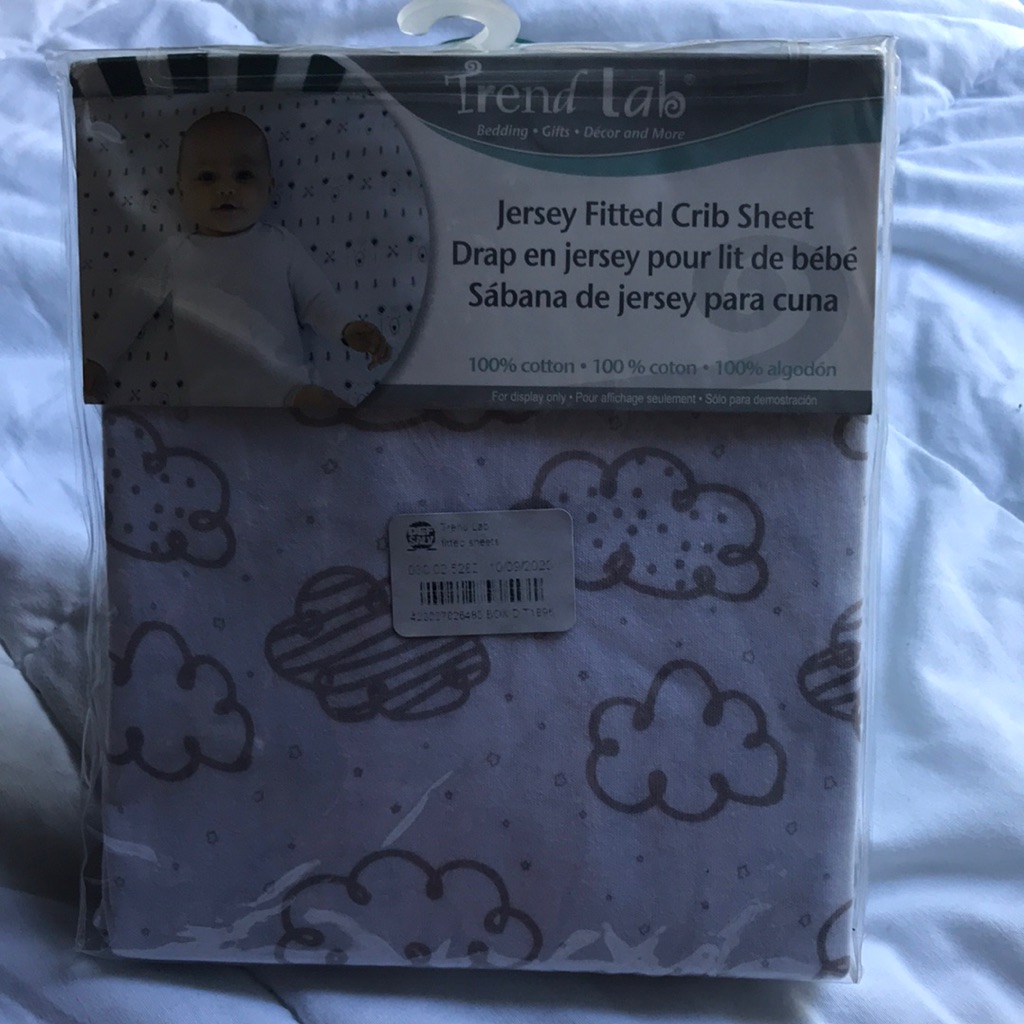 Brand New Trend Lab Fitted Crib Sheets Clouds